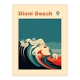 thumbnail image 1 of The Seaside Calls Diani Beach Kenya Modern Woman of the Waves Sea Siren Ocean Extra Large XL Wall Art Poster Print, 1 of 3