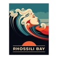 thumbnail image 1 of The Seaside Calls Rhossili Bay Beach Swansea Wales UK Sunset Woman of the Waves Sea Siren Ocean Large Wall Art Poster Print Thick Paper 18X24 Inch, 1 of 3