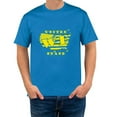 thumbnail image 1 of The Season Essentials All States Collection “United We Stand” 100% Cotton Unisex T-shirt Graphic Tee, Blue/Yellow, 2X-Large, 1 of 11