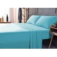 thumbnail image 1 of The Season Essentials Wrinkle Free Sheet Sets with Deep Pockets & Stain Resistant, 1800 Thread Count Bamboo Based – Aqua, Queen, 1 of 5