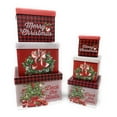 The Seasonal Shop Christmas Nesting Gift Boxes Set, 6 Sizes, Wreath