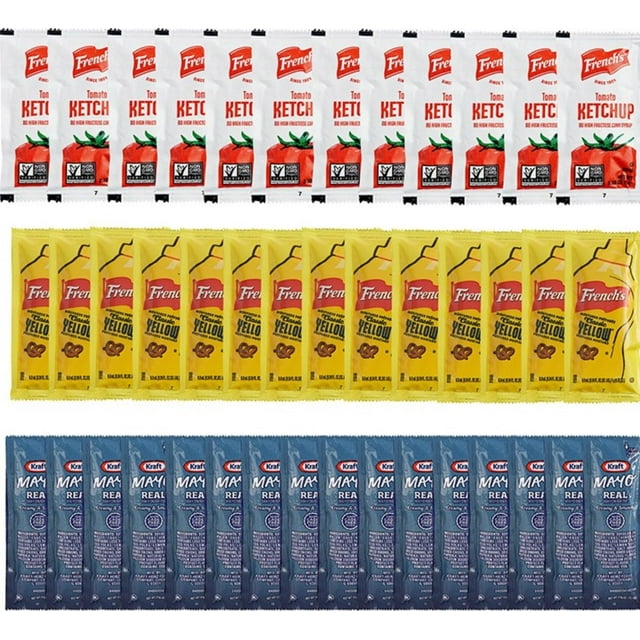 The Seasonal Shop Condiment Packets Variety Pack 50 Single Serve