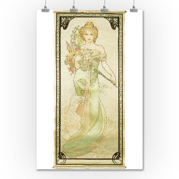 The Seasons - F Champenois Vintage Poster (artist: Mucha, Alphonse) France c. 1900 (36x54 Giclee Gallery Print, Wall Decor Travel Poster)