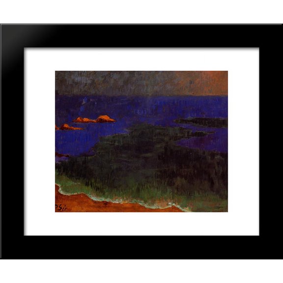 The Seat at Poldu Sunset 20x24 Framed Art Print by Paul Serusier