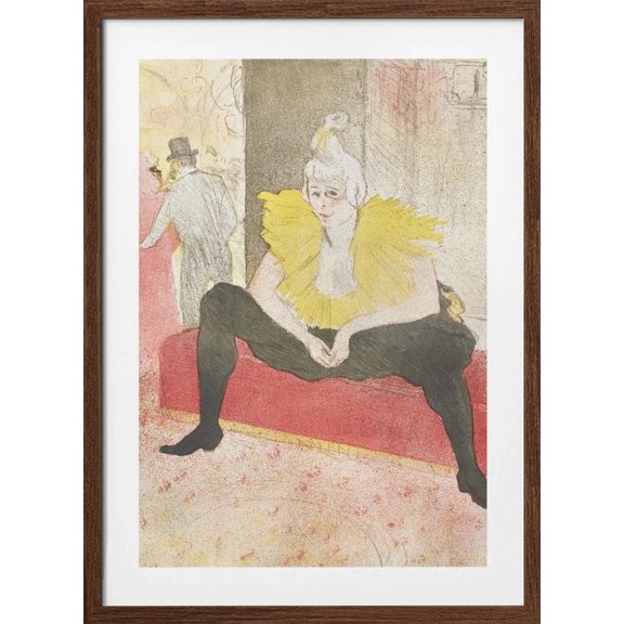 The Seated Clowness (miss Cha U Kao) (1896) Framed Art Modern Wall Decor