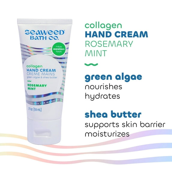 The Seaweed Bath Co. Collagen Hand Cream Rosemary Mint 2 oz Cream