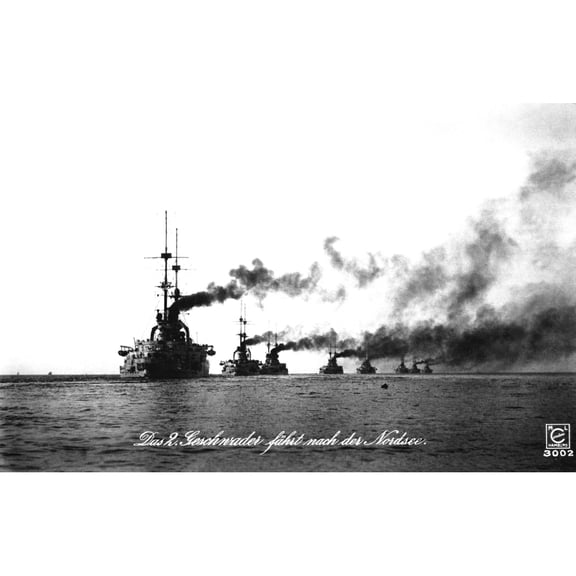 The Second Battleship Squadron Of The German Navy Sailing To The North Sea. Ca. 1911-14. History