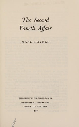 Pre-Owned The Second Vanetti Affair 9780385128285