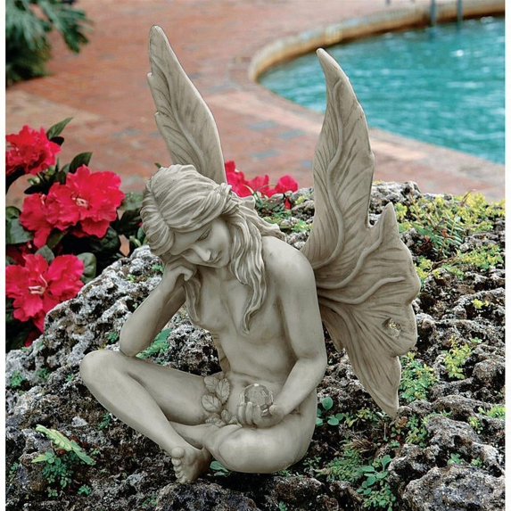 The Secret Garden Fairies: Gazing Fairy Statue