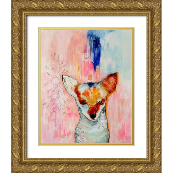 The Secret Hermit 15x18 Gold Ornate Wood Framed with Double Matting Museum Art Print Titled - New Tricks Discovered