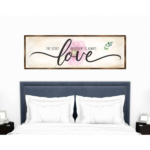 The Secret Ingredient Is Always Love | Wooden Contemporary Sign | Living Room Decor | Farmhouse Decor | Inspirational Wall Art - 310316