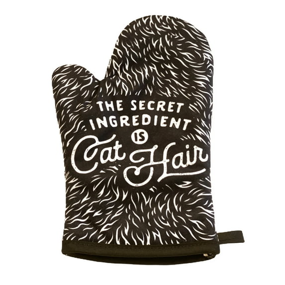 The Secret Ingredient Is Cat Hair Funny Pet Kitten Animal Lover Graphic Kitchen Accessories