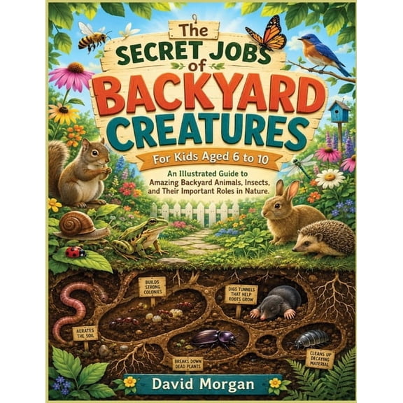 The Secret Jobs of Backyard Creatures For Kids Aged 6 to 10: An Illustrated Guide to Amazing Insects, Birds, Bugs, and S, (Paperback)