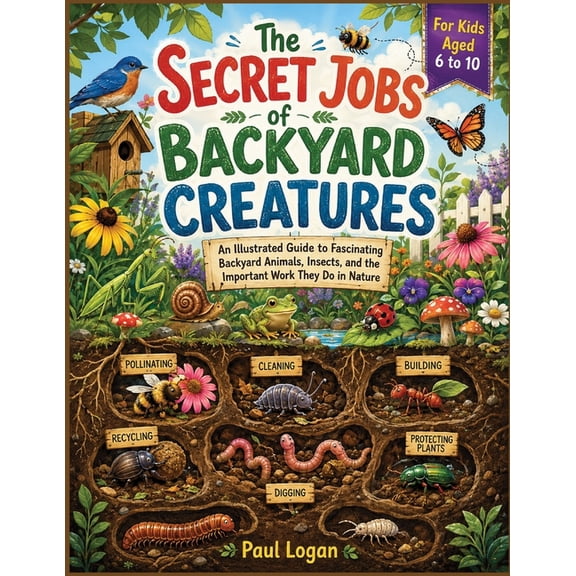 The Secret Jobs of Backyard Creatures For Kids Aged 6 to 10: An Illustrated Guide to Fascinating Backyard Animals, Insec, (Paperback)