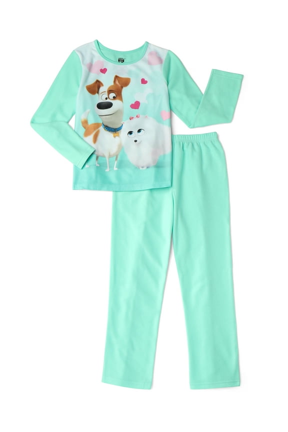 The Secret Life of Pets 2 Girls’ Flannel Pajamas, 2 Piece Set
