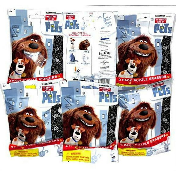 The Secret Life of Pets 2 Pack Puzzle Erasers Blind Bag