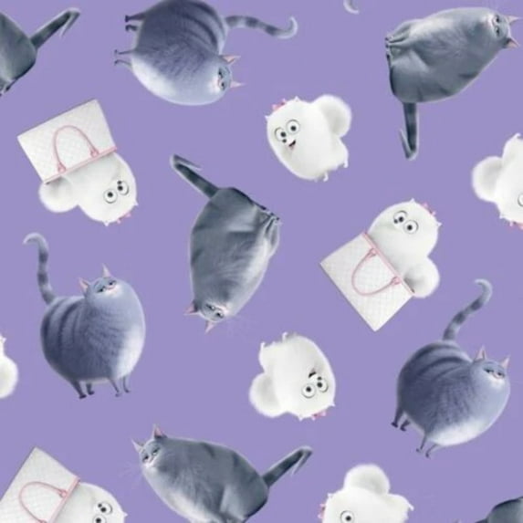 The Secret Life of Pets Chloe Gidget Purple Cotton Fabric
