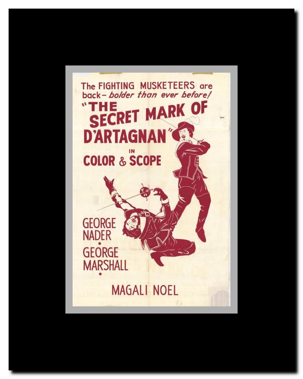 The Secret Mark of dArtagnan Framed Movie Poster
