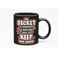 thumbnail image 1 of The Secret To Creativity Is Knowing How To Keep Your Sources, Funny Creative, Black 11oz Ceramic Mug, 1 of 5