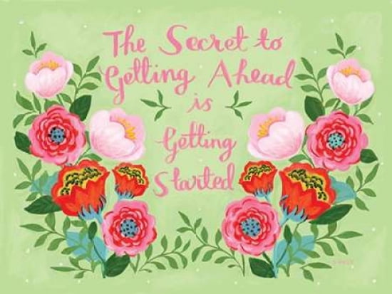 The Secret to Getting Ahead Canvas Art - Shelly Hely (18 x 24)