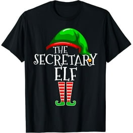 School Secretary Elf Funny Christmas Matching Group Gifts T-Shirt