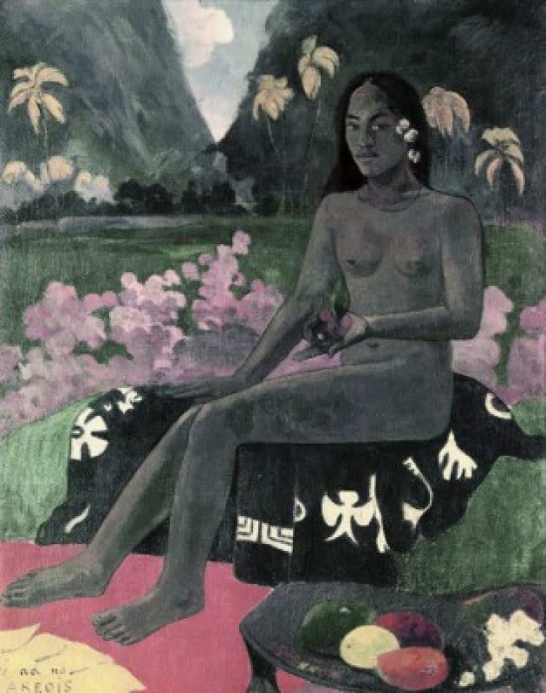 The Seed of the Areoi (Te Aa No Areois) 1892 Paul Gauguin (1848-1903 French) Oil on burlap Canvas Art - Paul Gauguin (24 x 36)