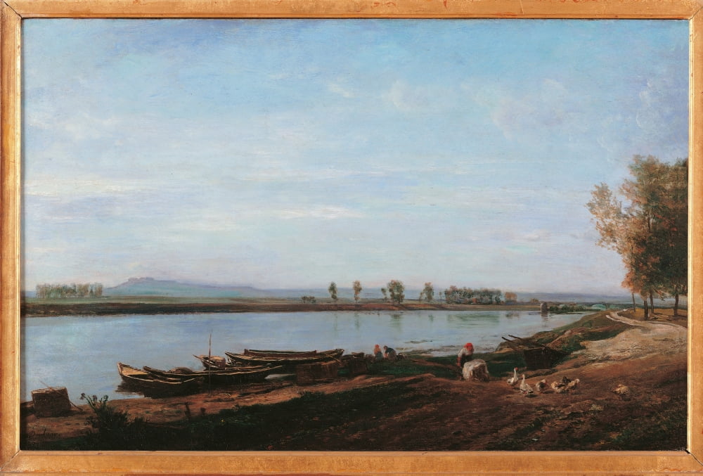 The Seine At Bezons Canvas Art - (36 x 24)