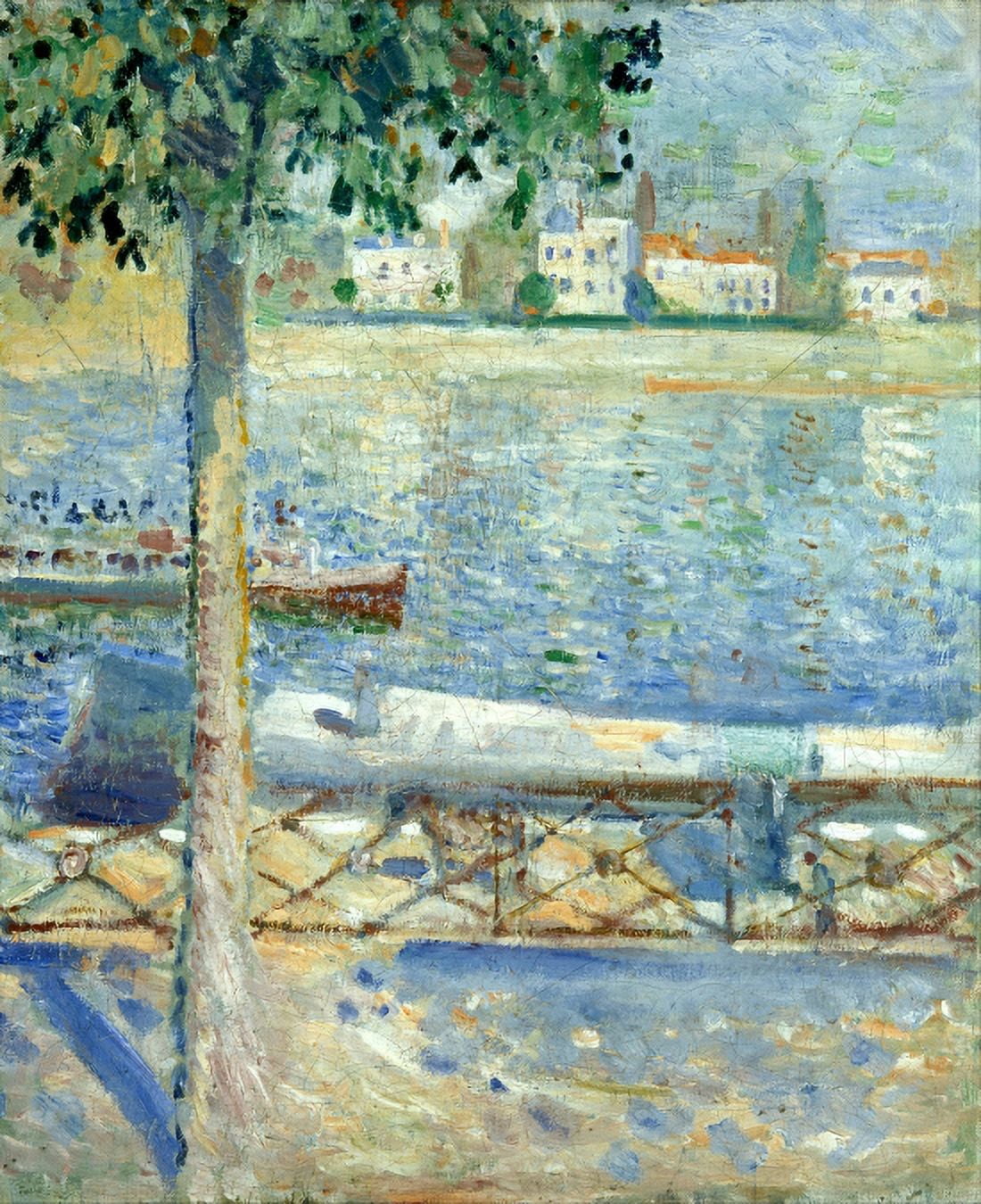The Seine At Saint Cloud Canvas Art - Edvard Munch (36 x 54)