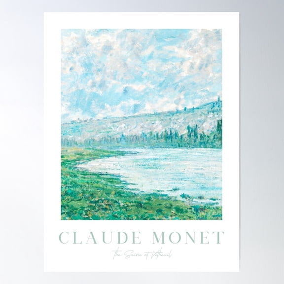 The Seine At VéTheuil By Claude Monet Poster Wall Art, Modern Wall Decor For Living Room Bedroom, 24x36 UNFRAMED
