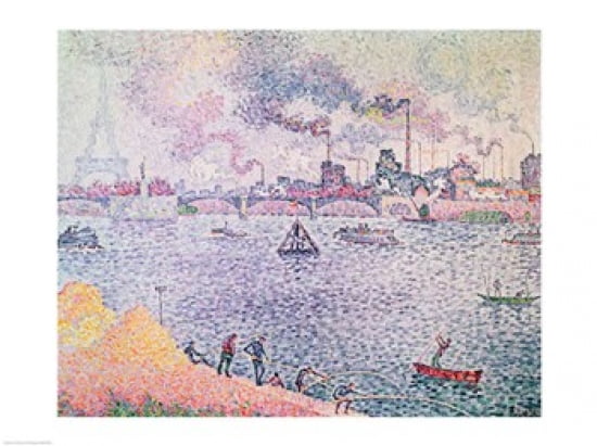 The Seine Grenelle 1899 Canvas Art - Paul Signac (24 x 18)