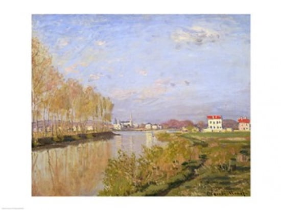The Seine at Argenteuil 1873 Canvas Art - Claude Monet (24 x 18)