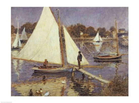 The Seine at Argenteuil 1874 Canvas Art - Pierre-Auguste Renoir (24 x 18)