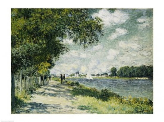 The Seine at Argenteuil 1875 Canvas Art - Claude Monet (24 x 18)