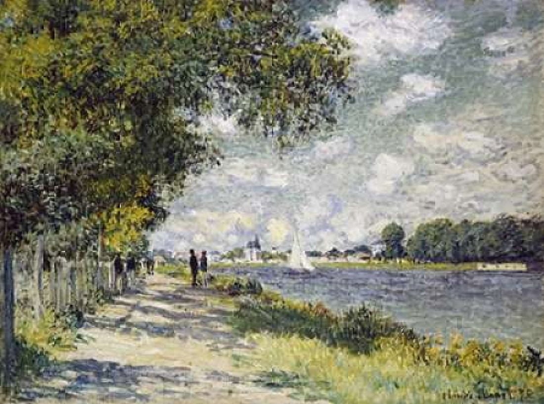 The Seine at Argenteuil Canvas Art - Claude Monet (18 x 24)