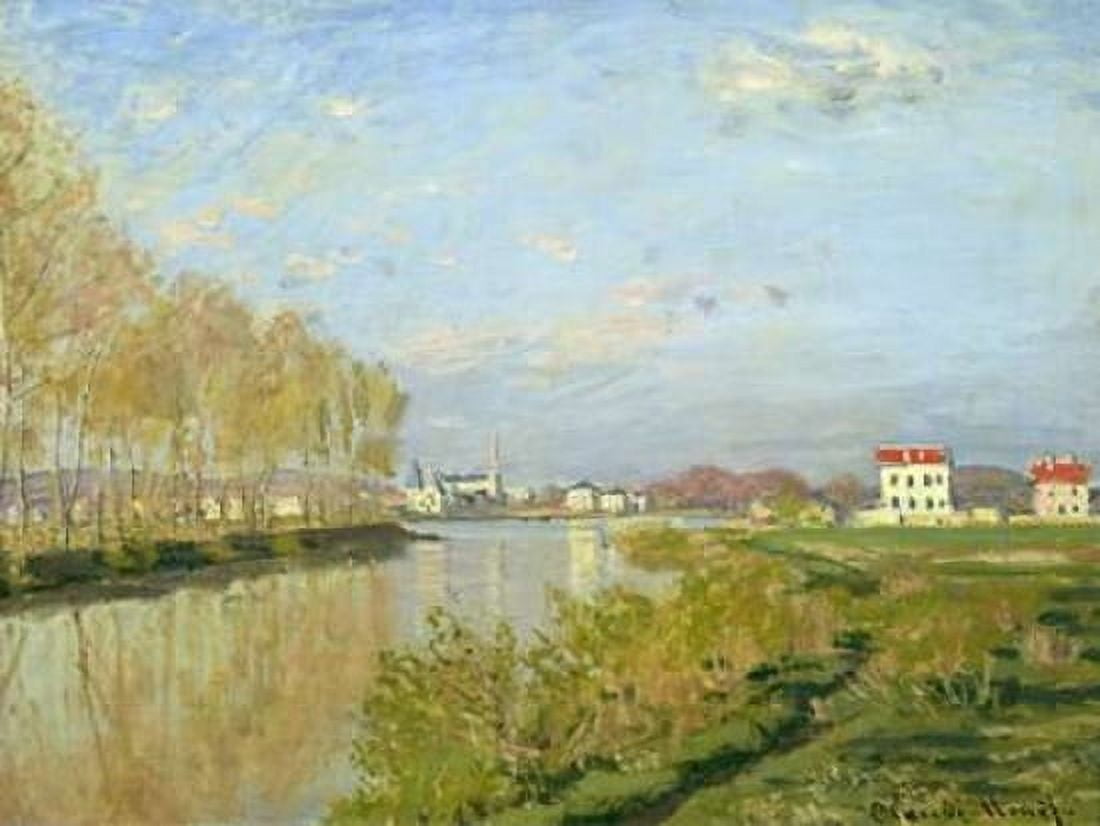 The Seine at Argenteuil Canvas Art - Claude Monet (22 x 28)
