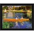 thumbnail image 1 of The Seine at Asnieres (The Skiff) 36x28 Large Black Ornate Wood Framed Canvas Art by Pierre Auguste Renoir, 1 of 2