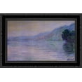 thumbnail image 1 of The Seine at Port Villez, Blue Effect 24x18 Black Ornate Wood Framed Canvas Art by Monet, Claude, 1 of 2