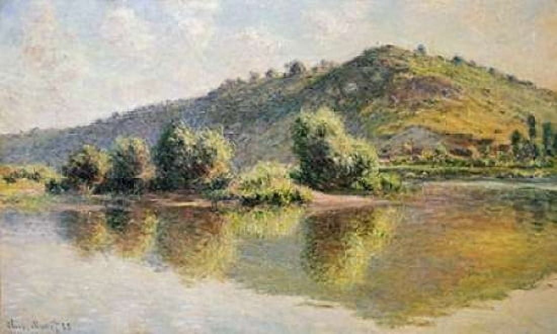 The Seine at Port-Villez Canvas Art - Claude Monet (12 x 18)