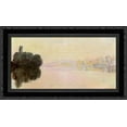 thumbnail image 1 of The Seine at Port Villez, Pink Effect 24x17 Black Ornate Wood Framed Canvas Art by Monet, Claude, 1 of 2