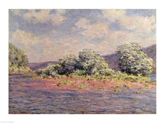 The Seine at Port-Villez c1890 Canvas Art - Claude Monet (24 x 18)