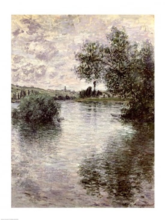 The Seine at Vetheuil 1879 Canvas Art - Claude Monet (18 x 24)