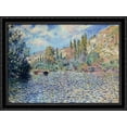 thumbnail image 1 of The Seine at Vetheuil 36x28 Large Black Ornate Wood Framed Canvas Art by Claude Monet, 1 of 2