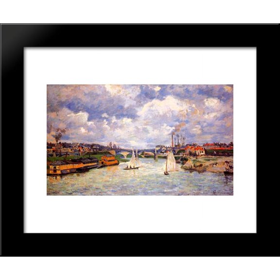 The Seine river at Charenton 20x24 Framed Art Print by Armand Guillaumin