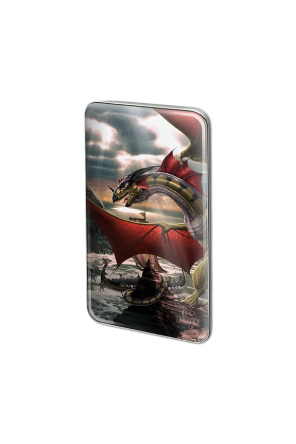 The Sentinel Dragon Viking Fantasy Metal Rectangle Lapel Hat Pin Tie Tack Pinback