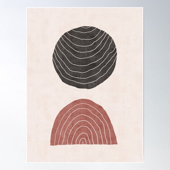 The Separation - Minimal, Abstract - Mid Century Modern Art Poster Wall Art, Modern Wall Decor For Living Room Bedroom, 16x24 UNFRAMED