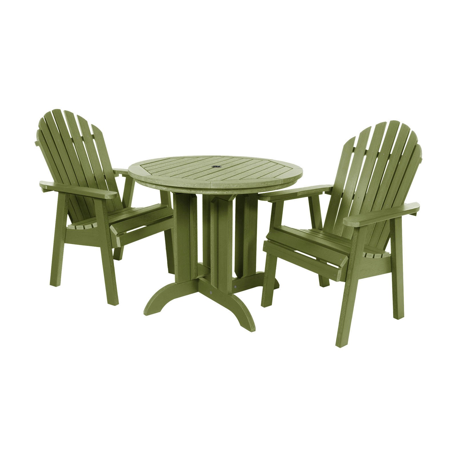 The Sequoia Professional Commercial Grade 3 Pc Muskoka Adirondack Bistro Dining Set with 36” Table - image 1 of 2