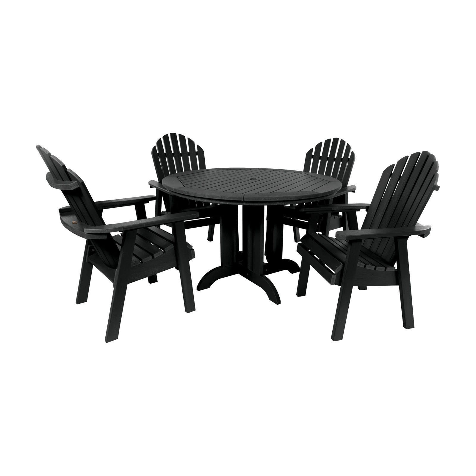 The Sequoia Professional Commercial Grade 5 Pc Muskoka Adirondack Dining Set with 48” Table - image 1 of 2