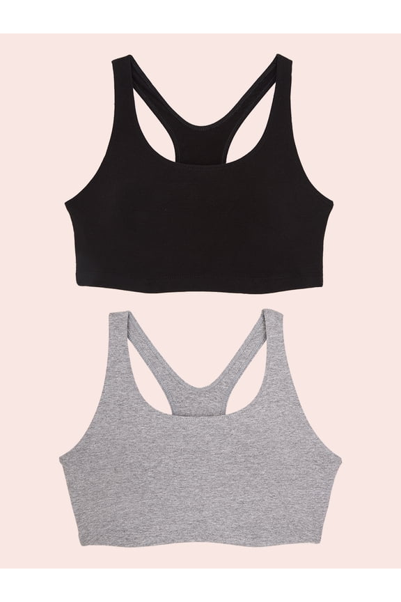 , The Serena, Racerback Sports Bra, Wireless, Full Coverage Unpadded Cups, Moisture Wicking Cotton, Light Support (Women's & Women's Plus)