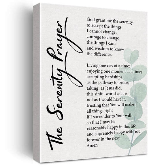 The Serenity Prayer Canvas Wall Art Office Home Decor Bible Verse Poster Christian Scripture Artwork poster