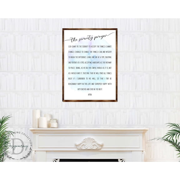 The Serenity Prayer | Wooden Kitchen blessing | God grant me the serenity | Contemporary Decor | Religious wall art | Nursery wall art - 310340